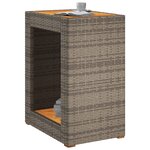 vidaXL Table d'appoint de jardin dessus en bois gris 60x40x75 cm
