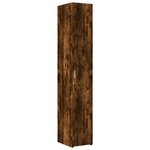 vidaXL Armoire de rangement mince chêne fumé 30x42 5x225 cm