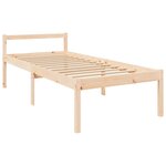 vidaXL Lit pour personne âgée et tête de lit 100x200 cm bois massif