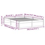 vidaXL Cadre de lit Blanc Bois massif 140x200 cm
