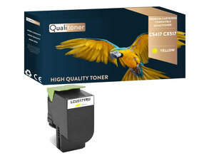 Qualitoner x1 toner cs417 cx 417 cx 517 cs517 jaune compatible pour lexmark