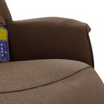 vidaXL Fauteuil inclinable de massage avec repose-pieds marron tissu