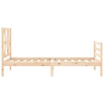 vidaXL Cadre de lit avec tête de lit 90x200 cm bois massif