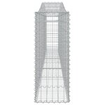 vidaXL Paniers à gabions arqués 3 Pièces 400x30x80/100 cm Fer galvanisé