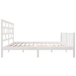 vidaXL Cadre de lit Blanc Bois de pin massif 160x200 cm