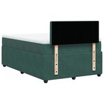 vidaXL Sommier à lattes de lit avec matelas vert foncé 120x190 cm