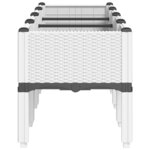 vidaXL Jardinière avec pieds blanc 160x40x42 cm PP