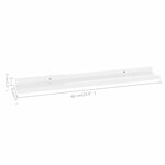vidaXL Étagères murales 4 Pièces Blanc brillant 60x9x3 cm