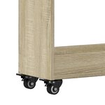 vidaXL Armoire avec roues chêne sonoma 60x22x79 cm bois d'ingénierie