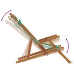 vidaXL Chaises de plage pliantes lot de 2 tissu et bois massif
