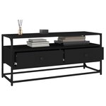 vidaXL Meuble TV noir 100x35x45 cm bois d'ingénierie