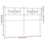 vidaXL Tête de lit métal noir 120 cm