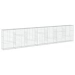 vidaXL Panier gabion avec couvercle 700x50x150 cm fer galvanisé
