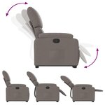 vidaXL Fauteuil inclinable taupe tissu