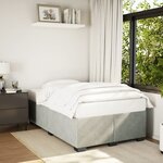 vidaXL Cadre de lit Gris clair 120x200 cm Velours