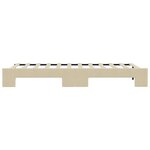 vidaXL Lit de jour avec lit gigogne crème 90x200 cm tissu
