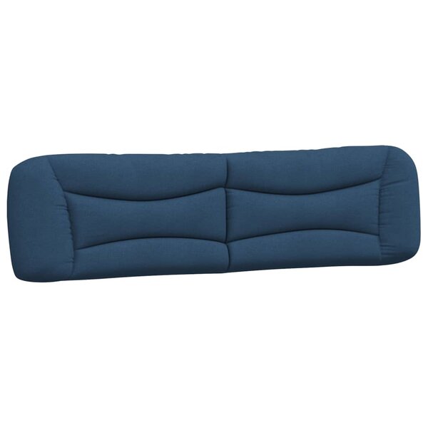 vidaXL Coussin de tête de lit bleu 200 cm tissu