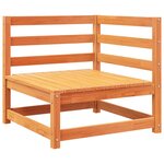 vidaXL Salon de jardin 12 Pièces cire marron bois de pin massif
