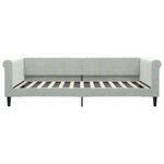 vidaXL Lit de jour avec lit gigogne gris clair 100x200 cm velours