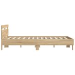vidaXL Cadre de lit avec tête de lit chêne sonoma 140x190 cm