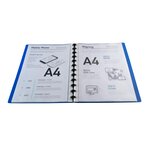 Protège-documents À Anneaux Et Pochettes Détachables 60 Vues - A4 - Bleu - X 4 - Exacompta