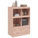 vidaXL Buffet haut rose 67x39x95 cm acier