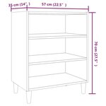vidaXL Buffet Chêne fumé 57x35x70 cm Aggloméré