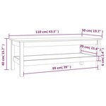 vidaXL Table basse Marron miel 110x50x40 cm Bois massif de pin