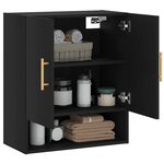 vidaXL Armoire murale noir 60x31x70 cm bois d'ingénierie