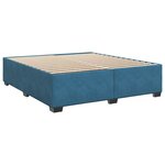 vidaXL Sommier à lattes de lit et matelas Bleu foncé 200x200cm Velours