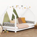 Lit cabane enfant FUNNY 120 x 200 blanc