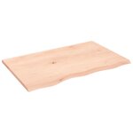 vidaXL Dessus de table 80x50x2 cm bois de chêne massif non traité
