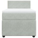 vidaXL Sommier à lattes de lit et matelas Gris clair 100x200cm Velours