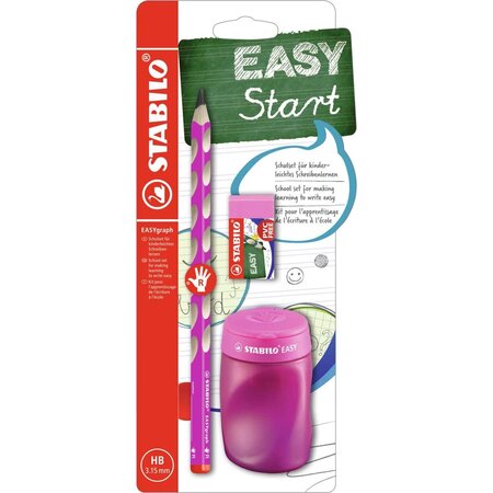 Kit pour écolier EASYgraph  Rose vif  pour droitier STABILO