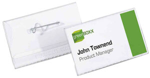 Badge avec épingle torsadée 60 x 30 mm Lot de 10 DURABLE