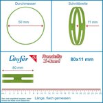 bracelets élastiques en crois en boîte 69232 80 x 11 mm 30 g LÄUFER