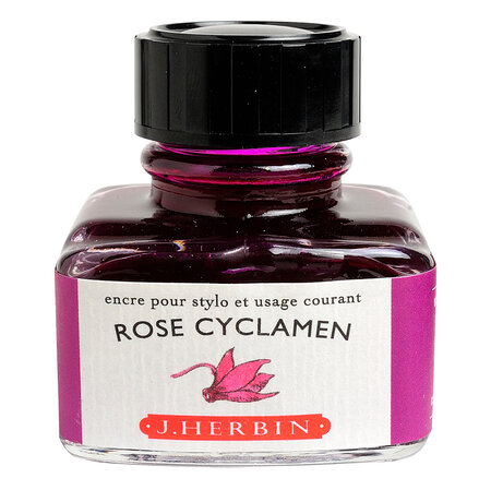 Encre traditionnelle à stylo en flacon 'D' 30ml Rose cyclamen HERBIN