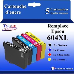5x Cartouches compatibles avec Epson 604 XL pour Epson WorkForce WF-2910DWF WF-2930DWF WF-2935DWF WF-2950DWF