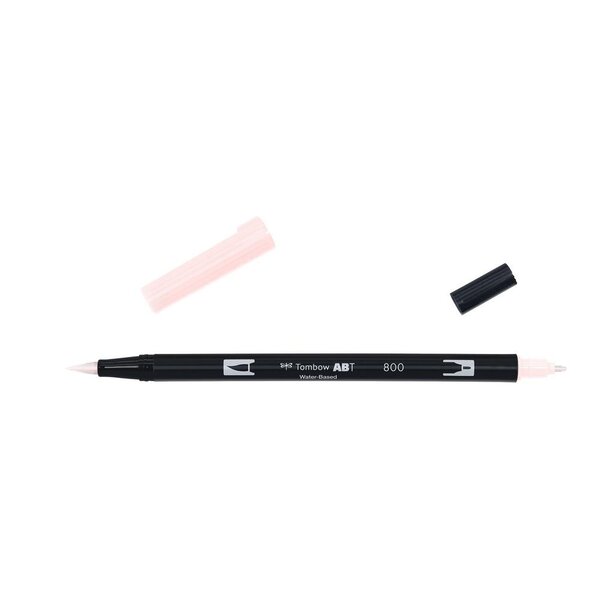 Feutre dessin double pointe abt dual brush pen 800 rose bébé tombow