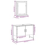 vidaXL Ensemble d'armoires de salle de bain 2 Pièces noir bois ingénierie