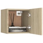 vidaXL Meuble TV mural Chêne sonoma 30 5x30x30 cm