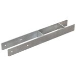 vidaXL Piquets de clôture 6 Pièces Argenté 8x6x60 cm Acier galvanisé