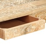 vidaXL Table basse peinte à main 110x50x45 cm Bois de manguier massif
