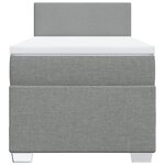 vidaXL Sommier à lattes de lit avec matelas Gris clair 100x200cm Tissu