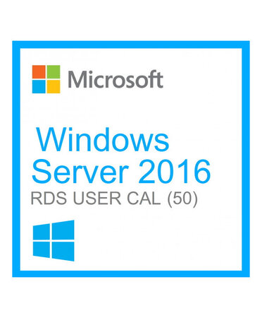 Microsoft Windows Server 2016 Remote Desktop Services (RDS) 50 user connections - Clé licence à télécharger