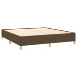 vidaXL Cadre de lit Marron foncé 160x200 cm Tissu