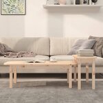 vidaXL Ensemble de tables basses 2 Pièces Bois massif de pin