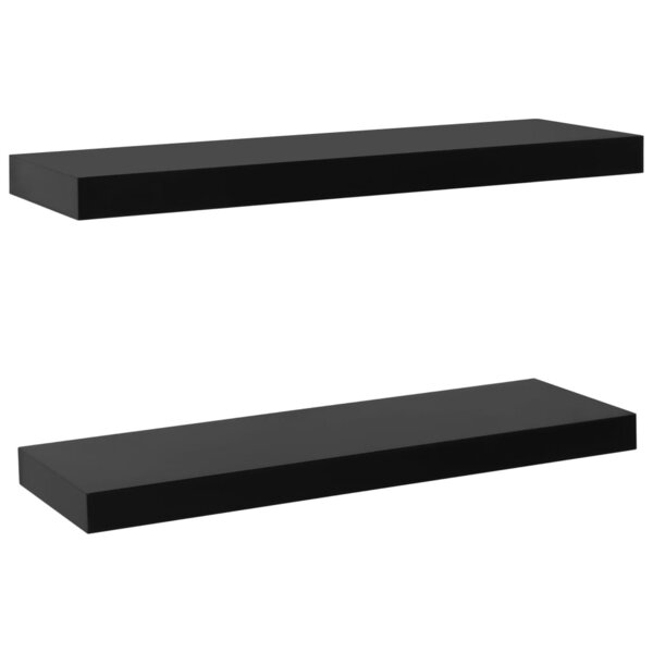 vidaXL Étagères murales flottantes 2 Pièces Noir 60x20x3 8 cm
