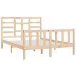 vidaXL Cadre de lit bois massif 150x200 cm très grand