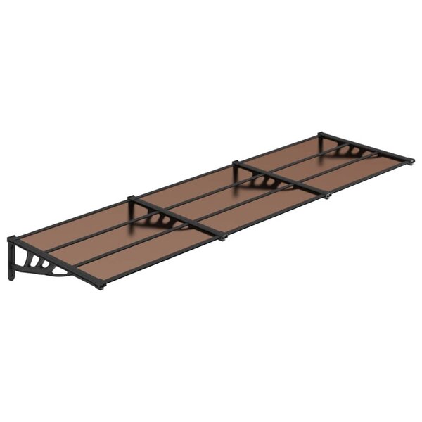 vidaXL Auvent de porte Noir 297 5x90 cm Polycarbonate